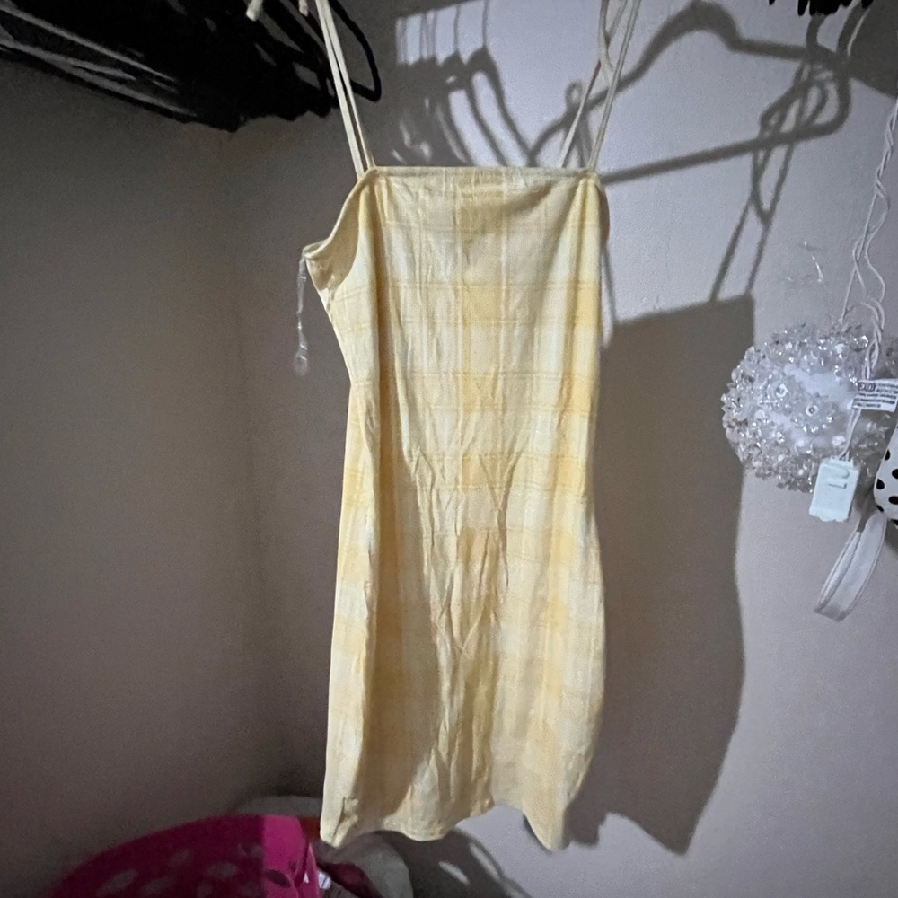 Yellow plaided sundress